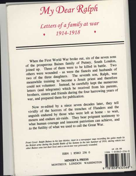My Dear Ralph: Letters from a family at war 1914-1918 (111)