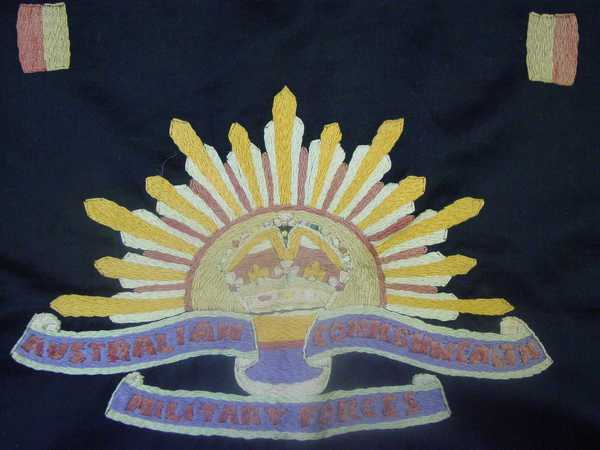 Embroidered Cap Badges of William Freeman Baker, Welsh Regiment (1)