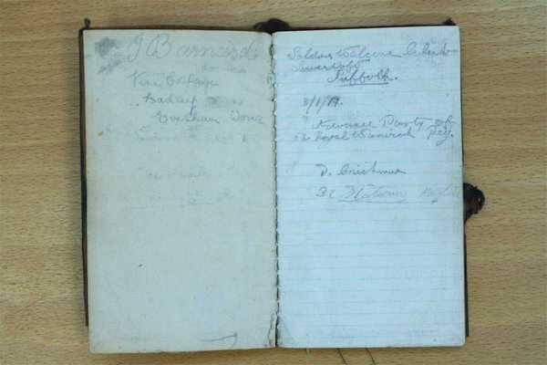 Notebook carried by John Barnard during his service in France (2)