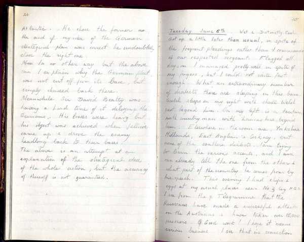 Diary, R. W. Taylor, Army Cyclists Corps (55)