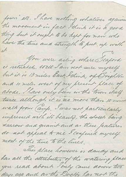 Letters of William Given Affleck (4)
