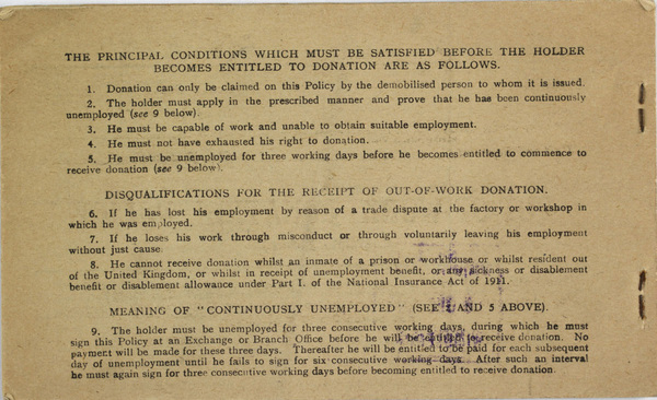 Out-of-Work Donation Policy