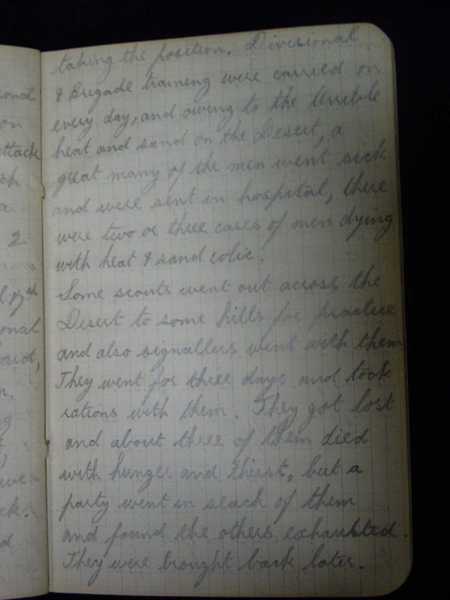 Notebook of Private Arthur Snape of the 1/8th Lancs Fusiliers, including notes on training, poems, and diary (72)