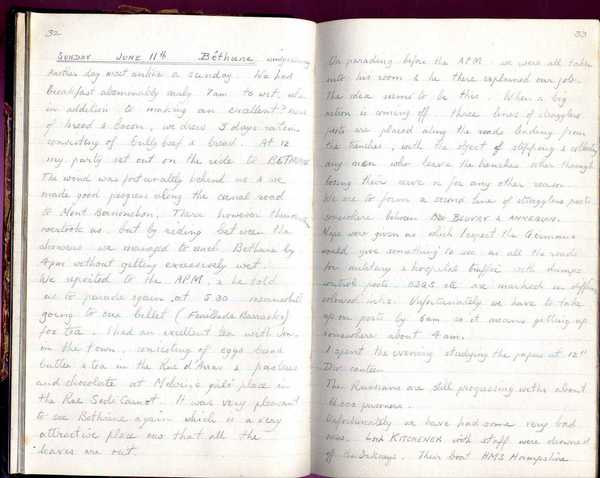 Diary, R. W. Taylor, Army Cyclists Corps (51)