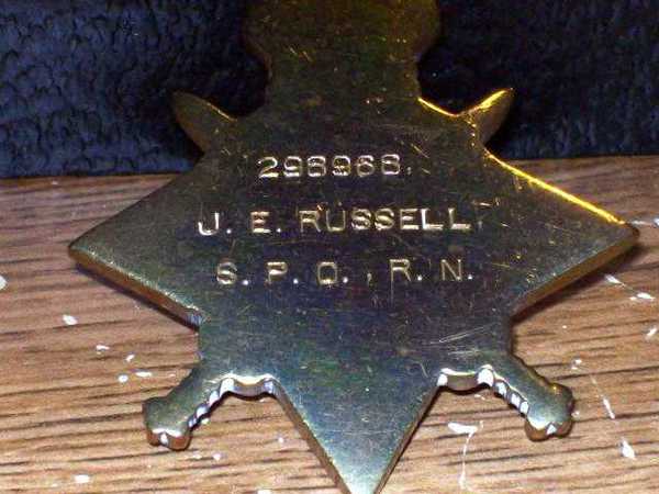 1914-15 Star of Chief Stoker Joseph E. Russell (2)