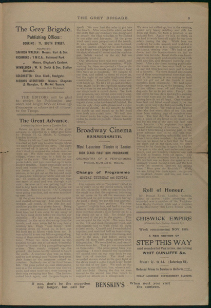 The Grey Brigade and Richmond Camp News: 20th November 1915 (3)
