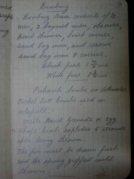 Notebook of Private Arthur Snape of the 1/8th Lancs Fusiliers, including notes on training, poems, and diary (35)