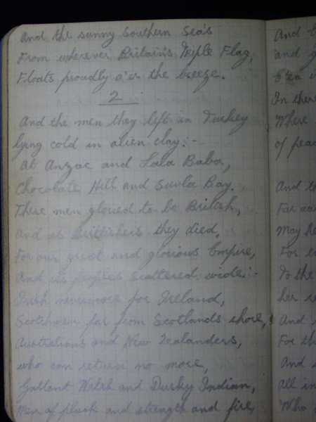 Notebook of Private Arthur Snape of the 1/8th Lancs Fusiliers, including notes on training, poems, and diary (50)