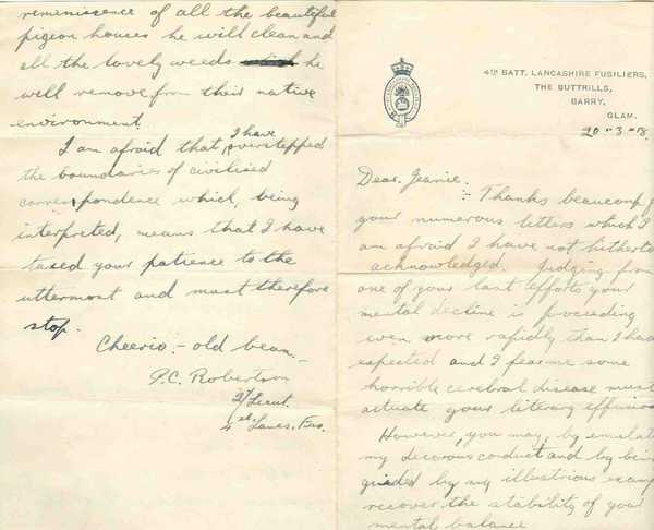 Uncensored letter of P.C.Robertson (4)
