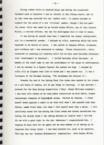 Extracts from "Things heard, seen and remembered" unpublished memoirs of Lt. Col. Justin Hooper (7)
