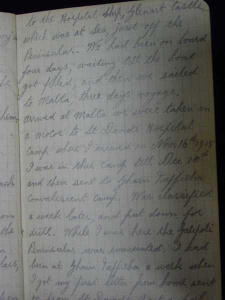 Notebook of Private Arthur Snape of the 1/8th Lancs Fusiliers, including notes on training, poems, and diary (62)