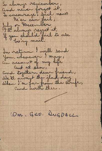 Poem by William George Dugdall (2)