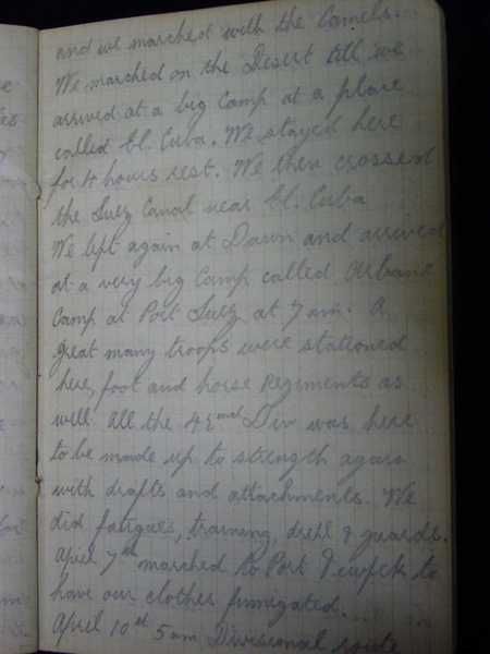 Notebook of Private Arthur Snape of the 1/8th Lancs Fusiliers, including notes on training, poems, and diary (70)