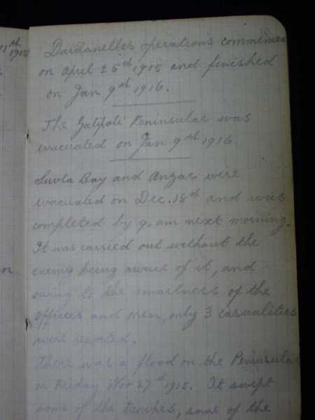 Notebook of Private Arthur Snape of the 1/8th Lancs Fusiliers, including notes on training, poems, and diary (41)