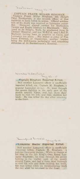 Newspaper Obituaries of Frank Miller Bingham (5)