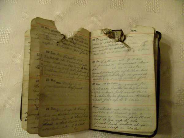 Photographs of Private Frank Kelty's Diary (4)