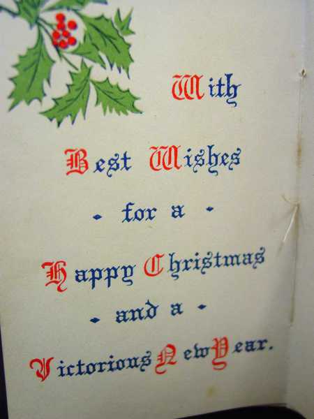 1914 Christmas 'Comforts tin' and card (3)