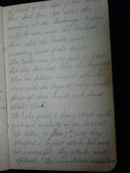 Notebook of Private Arthur Snape of the 1/8th Lancs Fusiliers, including notes on training, poems, and diary (60)