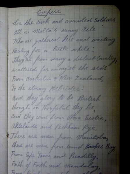 Notebook of Private Arthur Snape of the 1/8th Lancs Fusiliers, including notes on training, poems, and diary (49)