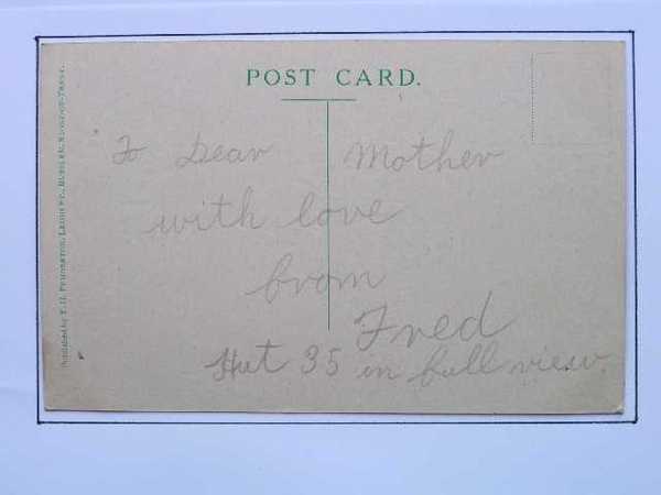 2 postcards from Fred Lynn to his mother (4)