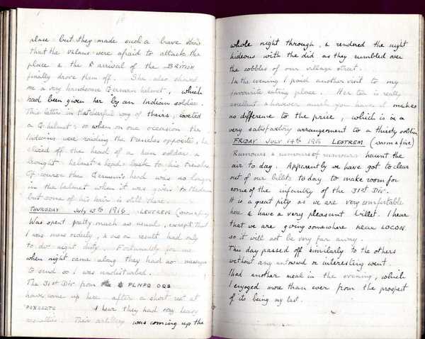 Diary, R. W. Taylor, Army Cyclists Corps (31)