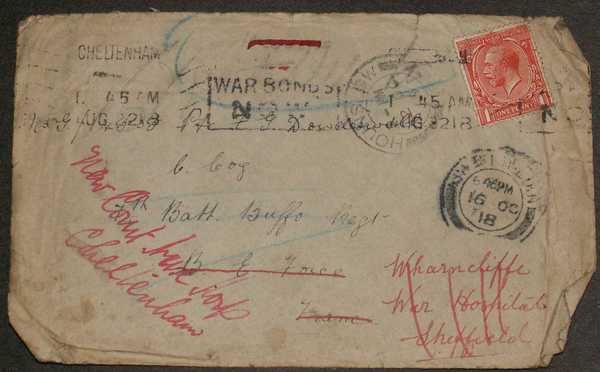 Envelope addressed to Frank Dowdeswell from E. Pritchard (1)