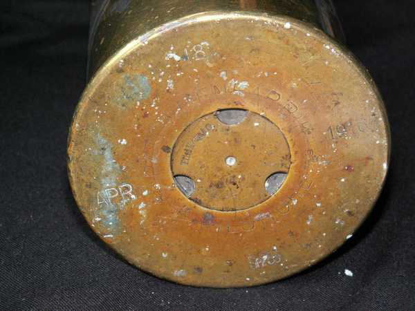 Trench art: decorated shell case (3)