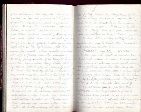 Diary, R. W. Taylor, Army Cyclists Corps (37)