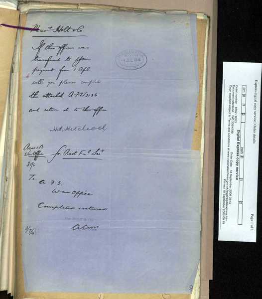 Official documents relating to the accounts of William Binning after his death (4)