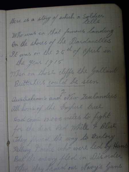 Notebook of Private Arthur Snape of the 1/8th Lancs Fusiliers, including notes on training, poems, and diary (46)