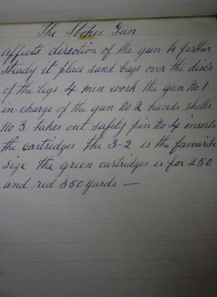 Hand grenade lecture notes by Lance Corporal Robert Rafton (45)