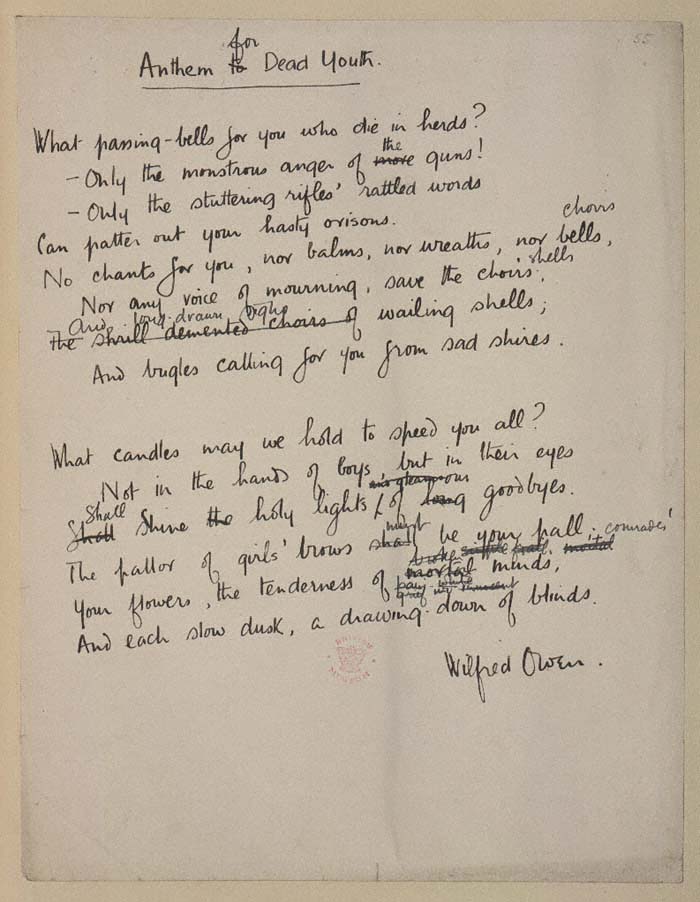 Anthem For Doomed Youth - Anthem For Doomed Youth Poem by Wilfred Owen