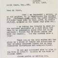 Letter: To David Jones, includes a chit from 1915 on the use of respirators and smoke helmets, (November 1968).