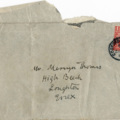 Letter: To Merfyn Thomas (1)