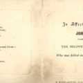 In memorium card for John William Booth (2)