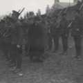 Photograph of Lloyd George reviewing troops (1)