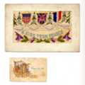 A kiss from France' Embroidered postcard from Harry Cochrane (1)