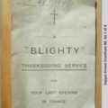 "Blighty" Thanksgiving service attended by Sapper E. Grantham (1)
