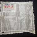 Silk handkerchief with embroidered motto '1918 Souvenir de France' (1)